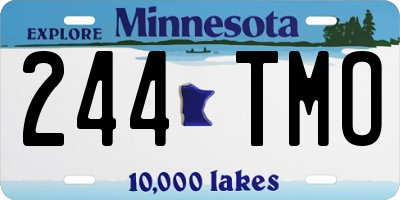 MN license plate 244TMO