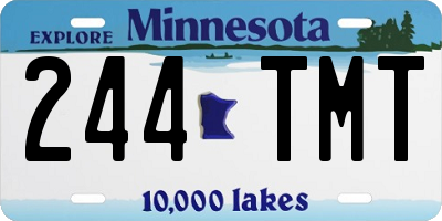 MN license plate 244TMT