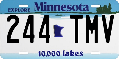 MN license plate 244TMV