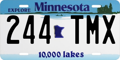 MN license plate 244TMX