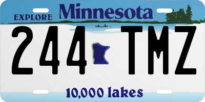 MN license plate 244TMZ