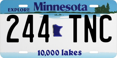 MN license plate 244TNC