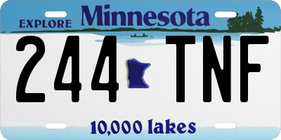 MN license plate 244TNF