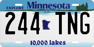 MN license plate 244TNG