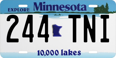 MN license plate 244TNI