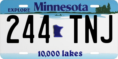 MN license plate 244TNJ