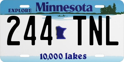 MN license plate 244TNL