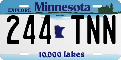 MN license plate 244TNN