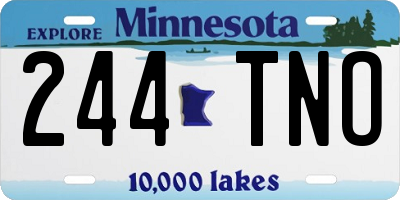 MN license plate 244TNO