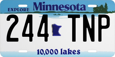 MN license plate 244TNP