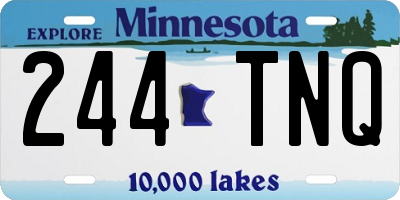 MN license plate 244TNQ