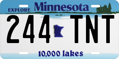 MN license plate 244TNT