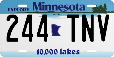 MN license plate 244TNV