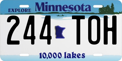 MN license plate 244TOH
