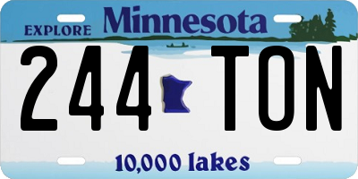 MN license plate 244TON