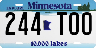 MN license plate 244TOO