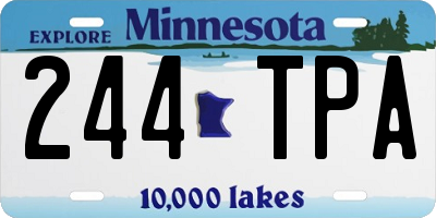 MN license plate 244TPA