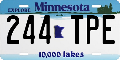 MN license plate 244TPE