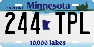 MN license plate 244TPL