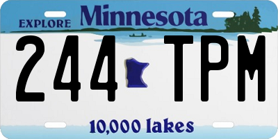 MN license plate 244TPM