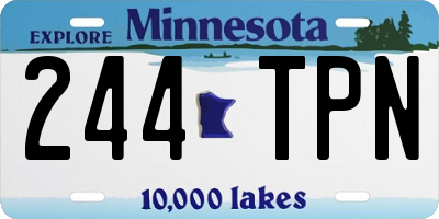 MN license plate 244TPN