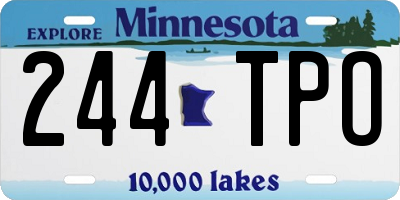 MN license plate 244TPO