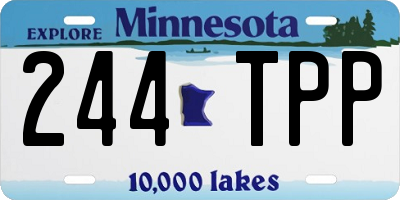 MN license plate 244TPP