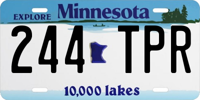 MN license plate 244TPR