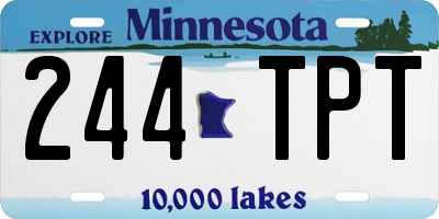 MN license plate 244TPT