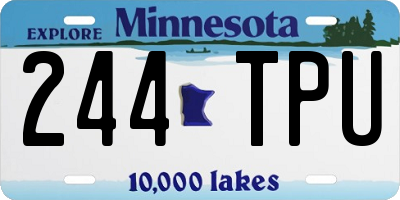 MN license plate 244TPU
