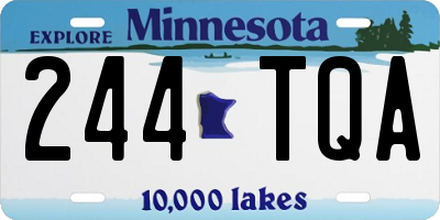 MN license plate 244TQA