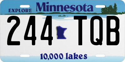 MN license plate 244TQB