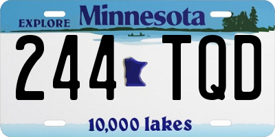 MN license plate 244TQD