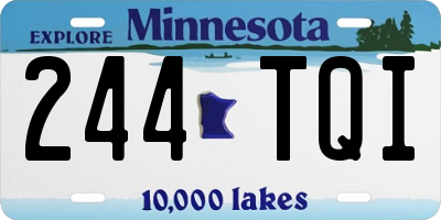 MN license plate 244TQI