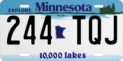 MN license plate 244TQJ