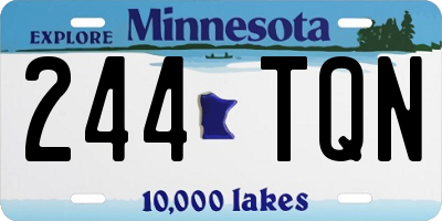 MN license plate 244TQN