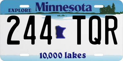 MN license plate 244TQR