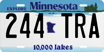 MN license plate 244TRA