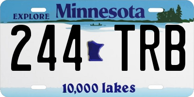 MN license plate 244TRB