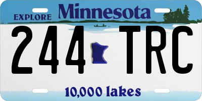 MN license plate 244TRC
