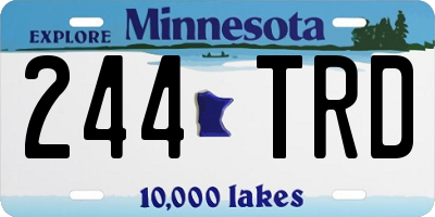 MN license plate 244TRD