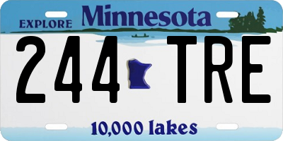 MN license plate 244TRE