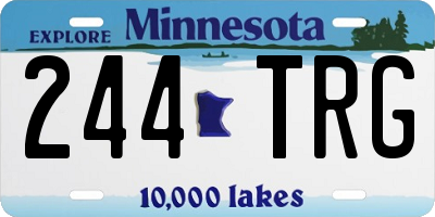 MN license plate 244TRG