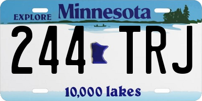 MN license plate 244TRJ