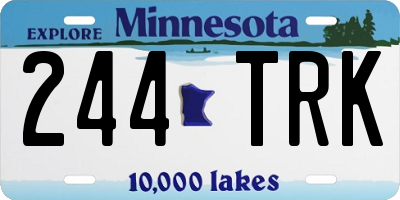 MN license plate 244TRK