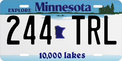 MN license plate 244TRL