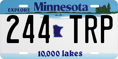 MN license plate 244TRP