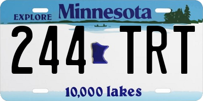 MN license plate 244TRT