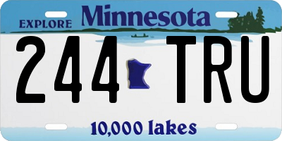 MN license plate 244TRU