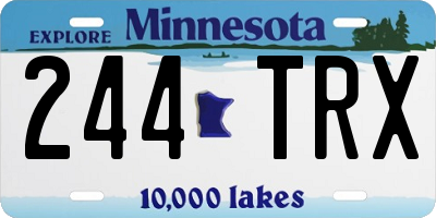 MN license plate 244TRX